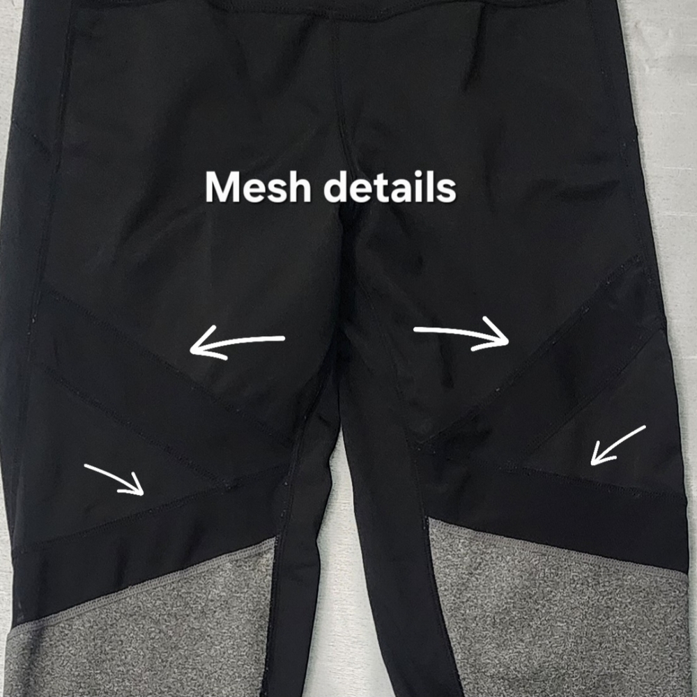 Women’s Colorblock Leggings with Sheer Mesh Detail – Size S/M - Picture 5 of 5